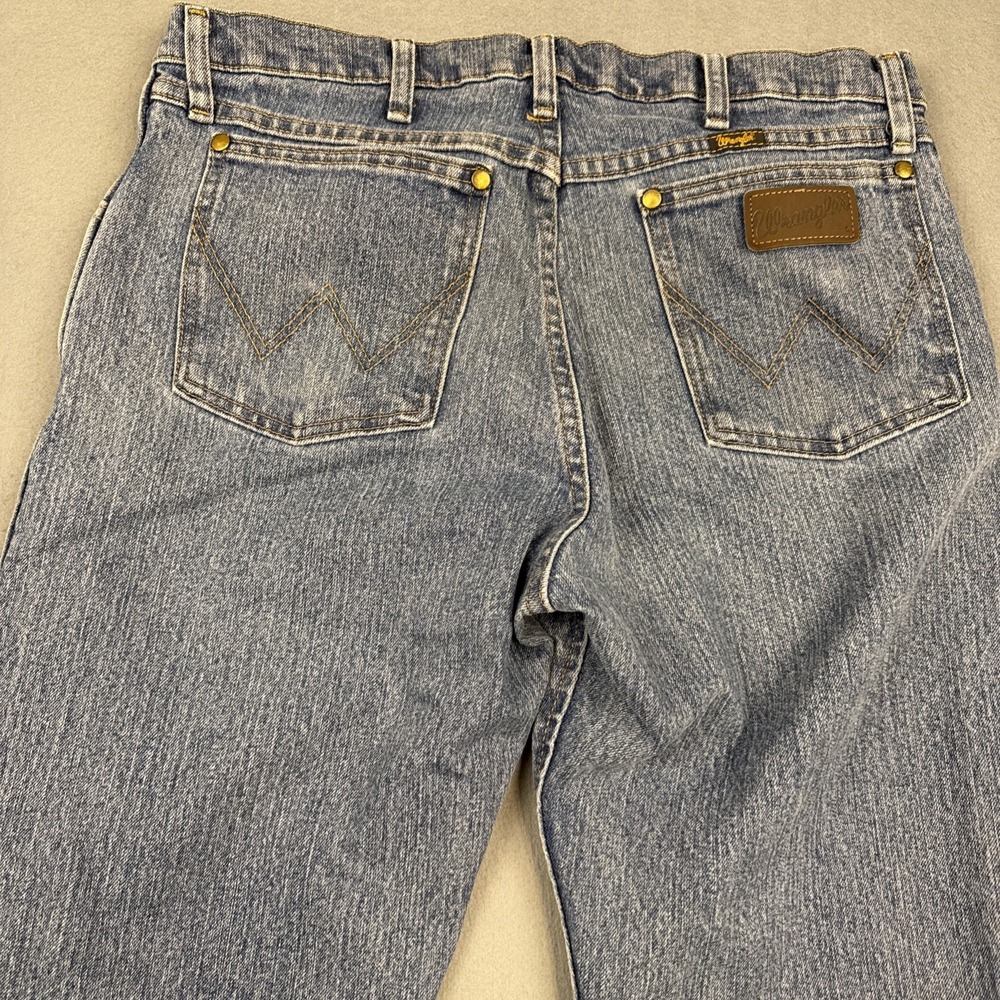 Wrangler JEANS MENS 34/30 BLUE 47MACMT Regular Fit Advanced Comfort Stretch